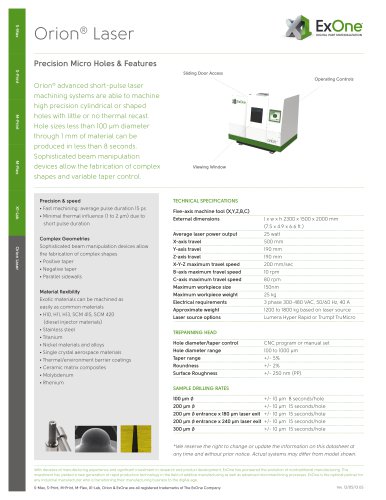 Orion Laser Micromachining System