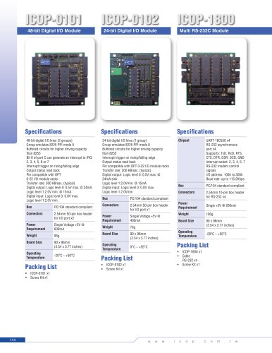 ICOP-1800 PC/104 RS-232