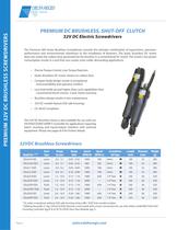 Premium Brushless Electric Screwdrivers - 32VDC - Torque Range 0.02 NM - 1.86 NM