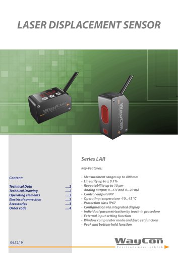 Laser sensors LAR