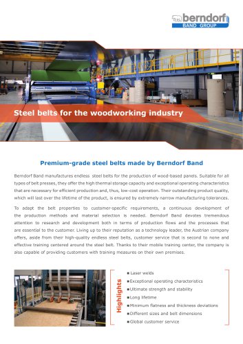 Stainless steel belts for the woodworking industry_2017