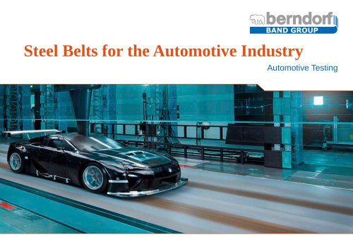 Steel Belts for the Automotive Industry