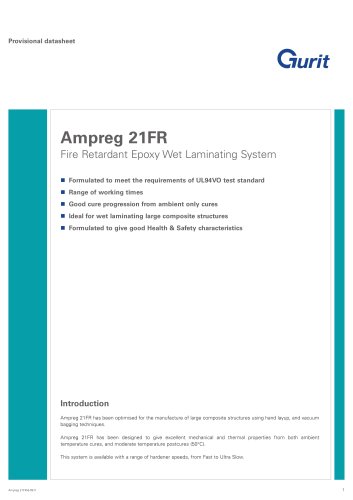 Ampreg 21FR - Fire Retardant Epoxy Wet Laminating System (v6)