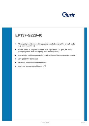 EP137 - Preimpregnated materials for aircraft parts (v2)