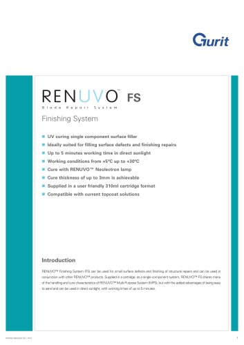 RENUVO Finishing System (FS) v1