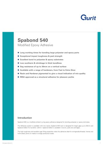 Spabond 540 - Modified Epoxy Adhesive (v4)