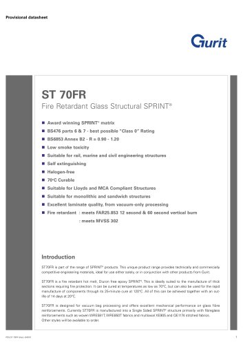 ST 70FR - Fire Retardant Glass Structural SPRINT (v9)