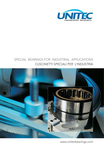 Tandem bearings for single or twin screw extruders.