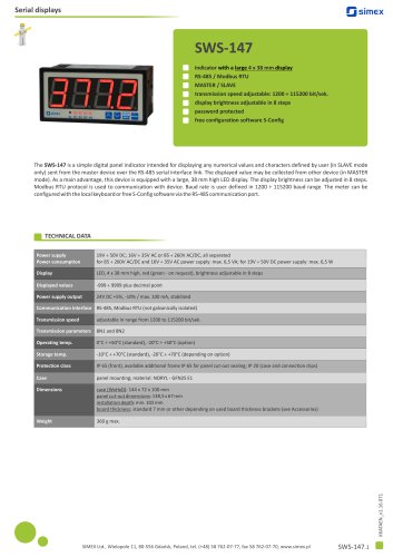 Digital indicator SWS-147