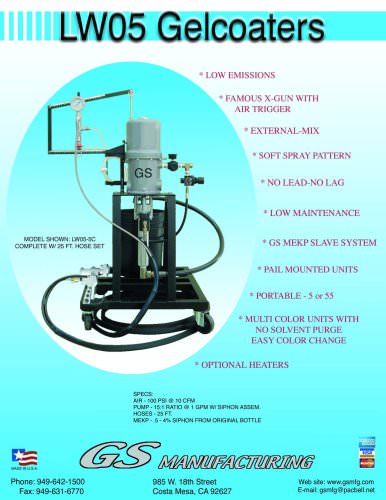 LW05 Gelcoaters - Low emission