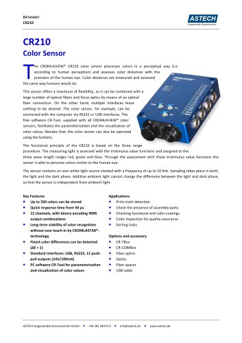 CROMLAVIEW® - CR210 Datesheet