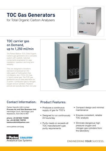 S3.2.025a - TOC 1250 "TOC Gas Generators for Total Organic Carbon Analysers"