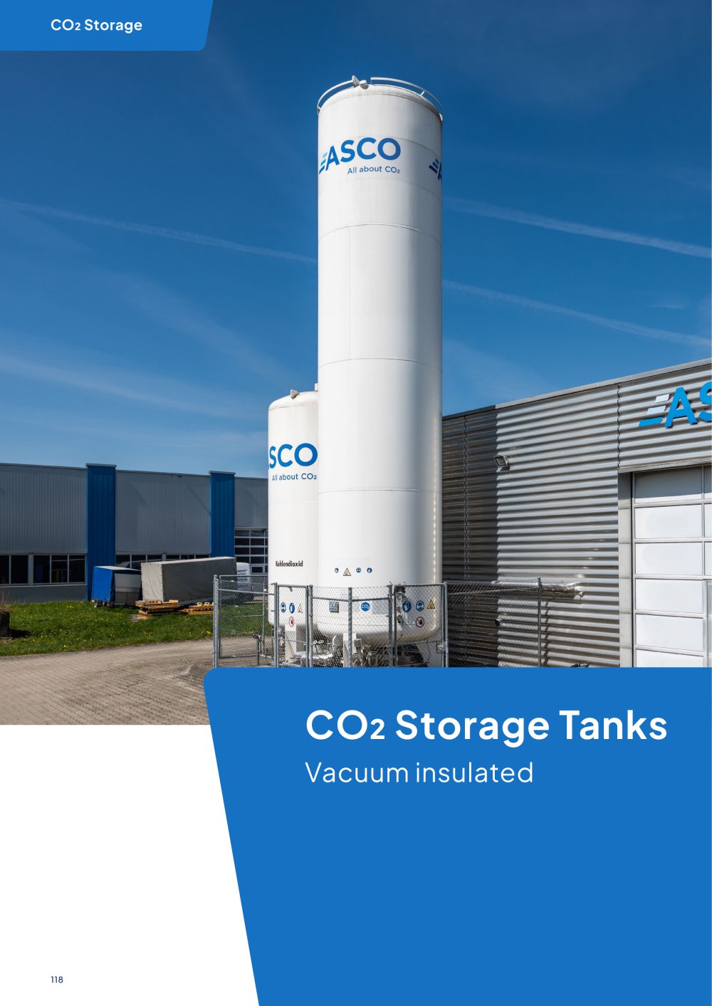 Vacuum insulated ASCO CO2 Storage Tank - ASCO CARBON DIOXIDE
