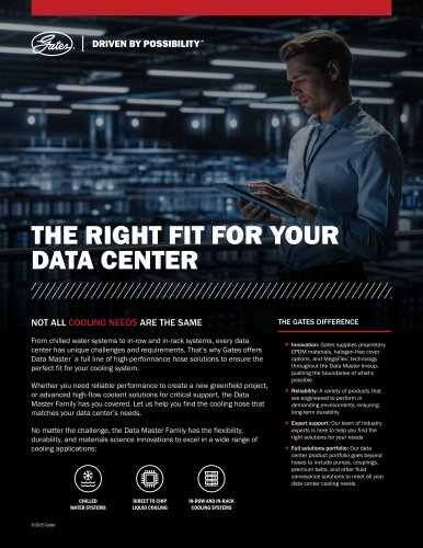 THE RIGHT FIT FOR YOUR  DATA CENTER