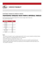 Tightening Torques VSCH Info sheet