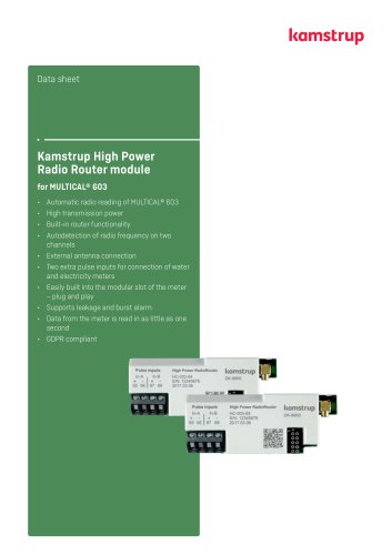 Kamstrup High Power Radio Router module