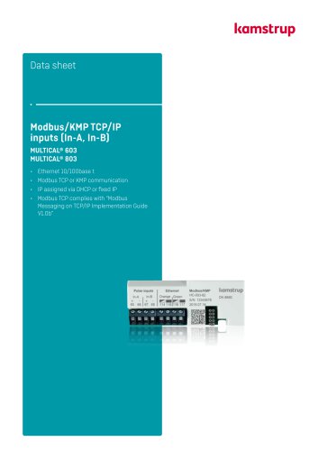 Modbus/KMP TCP/IP inputs (In-A, In-B)