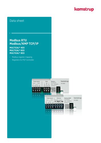 Modbus RTU Modbus/KMP TCP/IP