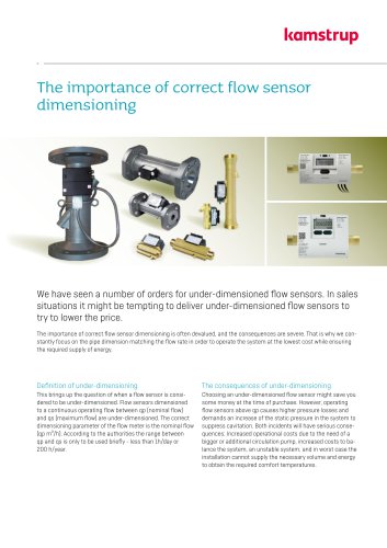 The importance of correct flow sensor dimensioning