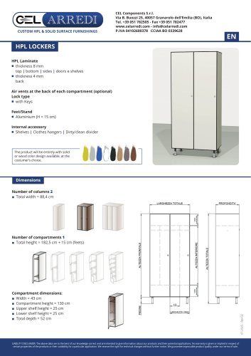 Flat-top HPL Locker