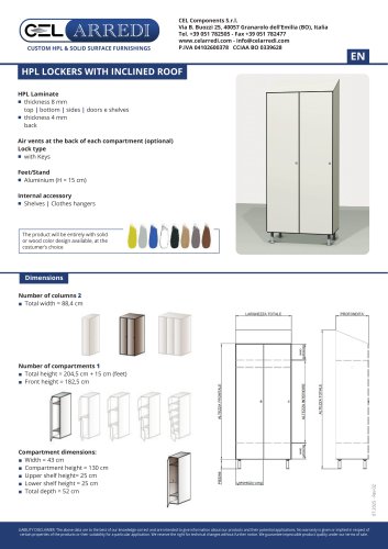 Sloped-top HPL Locker