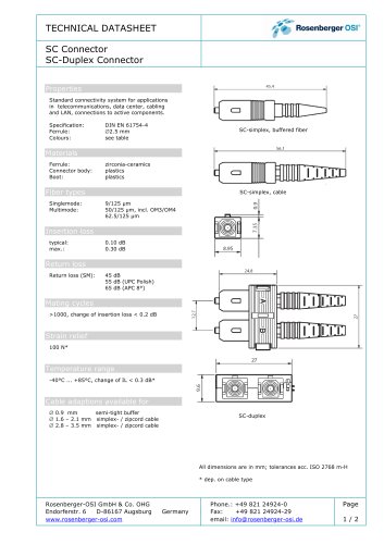 SC, FO-Connectivity systems