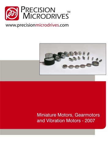 Miniature DC Motors, Gearmotors and Vibration Motors