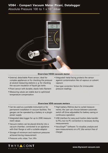 VD84 Compact Vacuum Meter