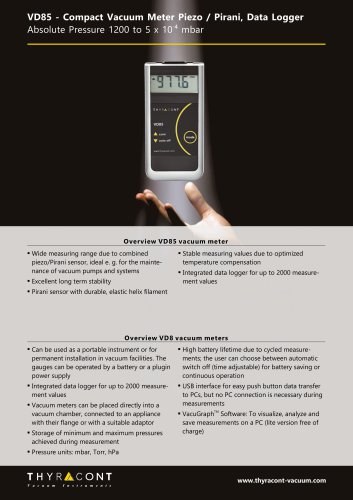 VD85 Compact Vacuum Meter