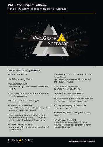 VGR VacuGraph&reg; Windows&reg; Software