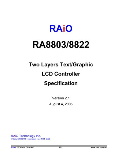 RAIO RA8803 LCD Controller