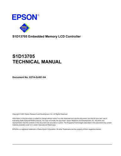 S1D13705 Embedded Memory LCD Controller