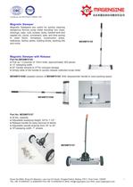 Magengine's catalogue of magnetic sweeper for quickly cleaning dangerous ferrous scrap metal