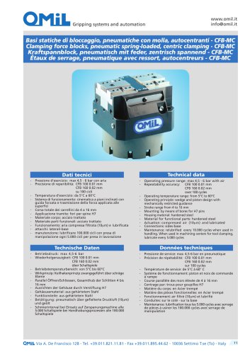 CFB-MC Clamping force blocks, spring-loaded, centric clamping