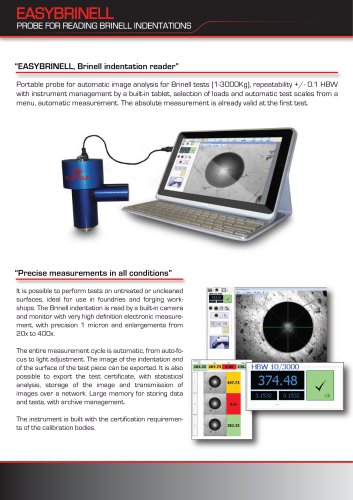 PROBE FOR BRINELL INDENTATIONS READING