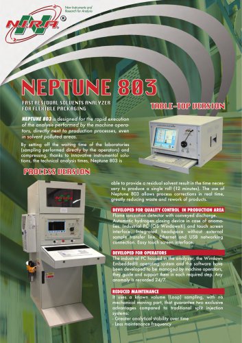 Fast Residual solvent analyser Neptune 803