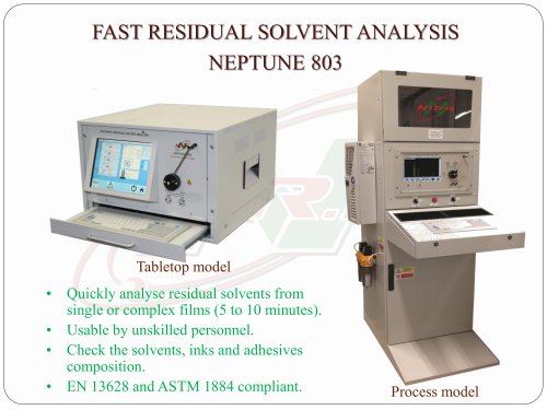 Neptune 803 Fast Residual solvent presentation