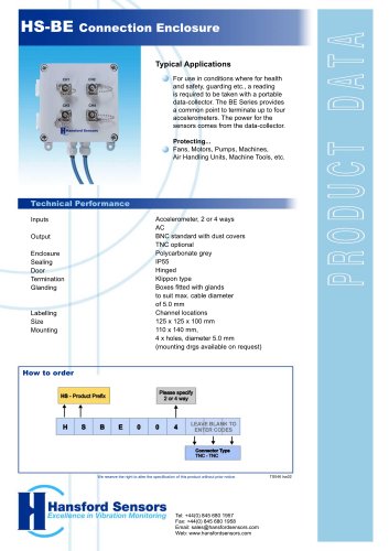 HS - BE  connection Enclosure