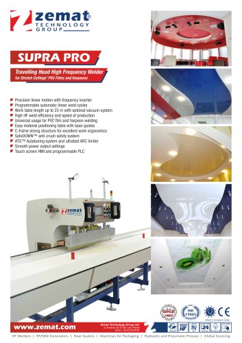 SUPRA PRO | Travelling Head High Frequency Welder for Stretch Ceilings