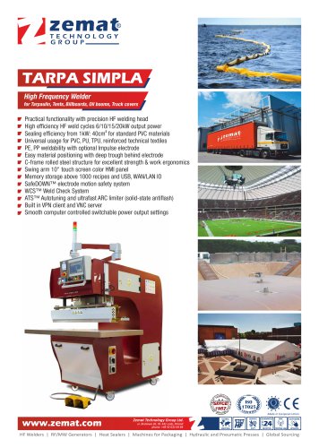 TARPA SIMPLA | HF (High Frequency) Welder for Tarpaulin, Tents, Billboards, Truck covers...