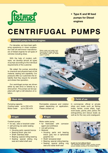 CENTRIFUGAL PUMPS