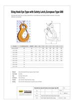 G80 Lifting Sling Hook Eye Type 