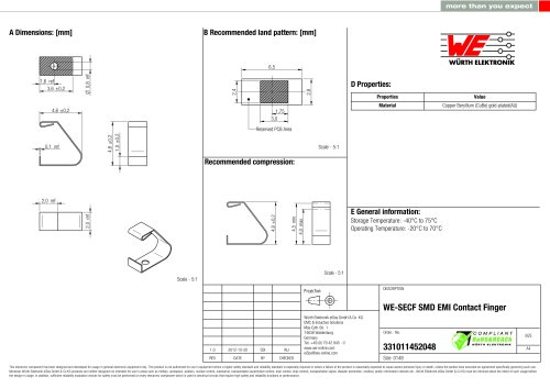 WE-SECF SMD EMI Contact Finger