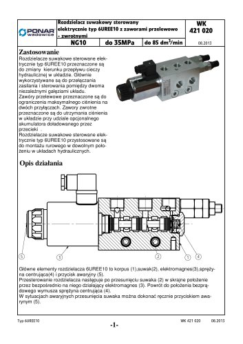 electrically controlled valves with relief/check valves type 6UREE10