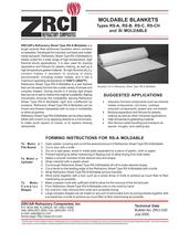 REFRACTORY SHEET TYPE RS-A, RS-B, RS-C, RS-CH AND SI MOLDABLE