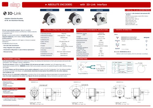 MEM-Bus IO-Link Absolute Encoder