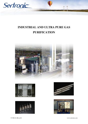 INDUSTRIAL AND ULTRA PURE GAS PURIFICATION