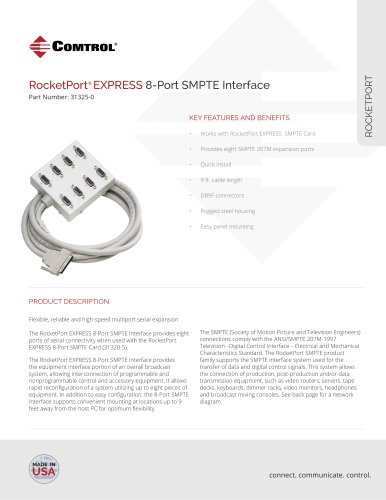 RocketPort® EXPRESS 8-Port SMPTE Interface