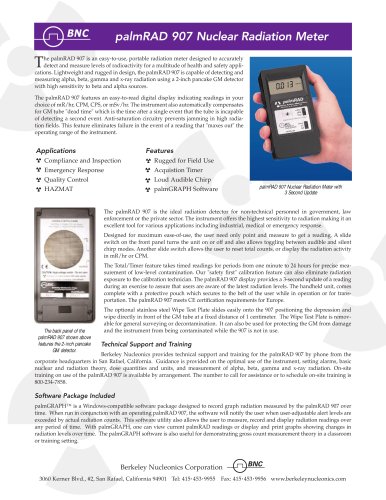 Model 907 palmRAD Nuclear Radiation Meter