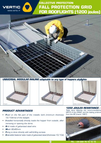 Fall protection for rooflights